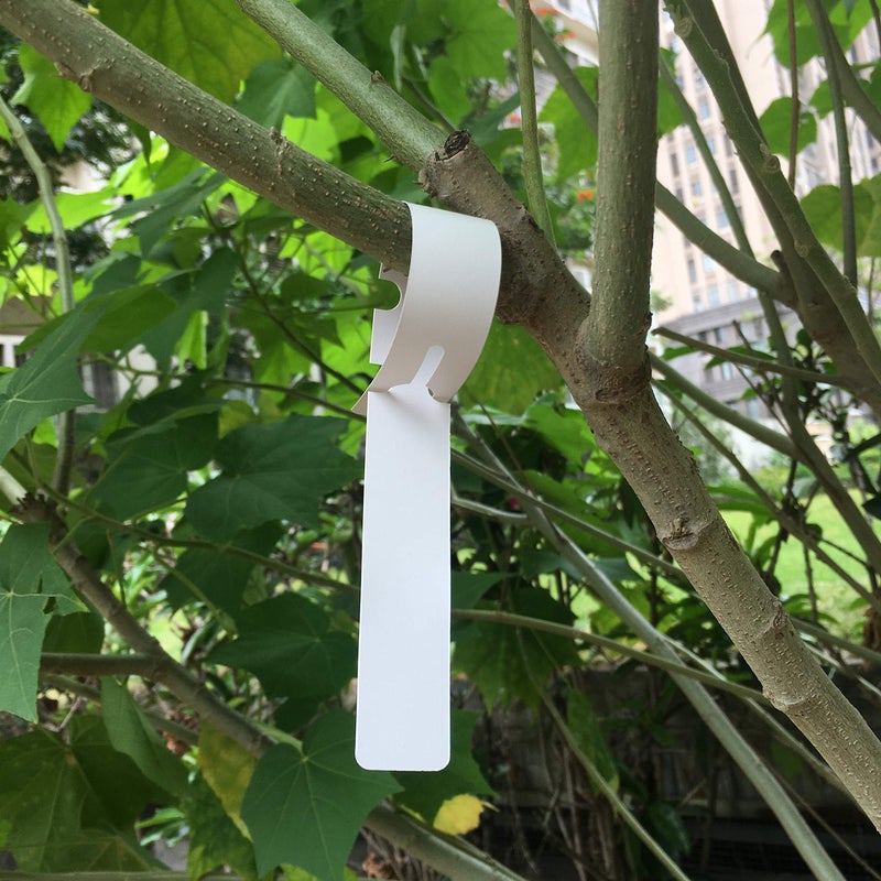 Mihey 200 Pcs White Plastic Plant Tags with a Marker Pen, Wrap Around Hanging Tree Tags Nursery Garden Labels Waterproof Nursery Garden Stakes, 2x20cm - Image 5
